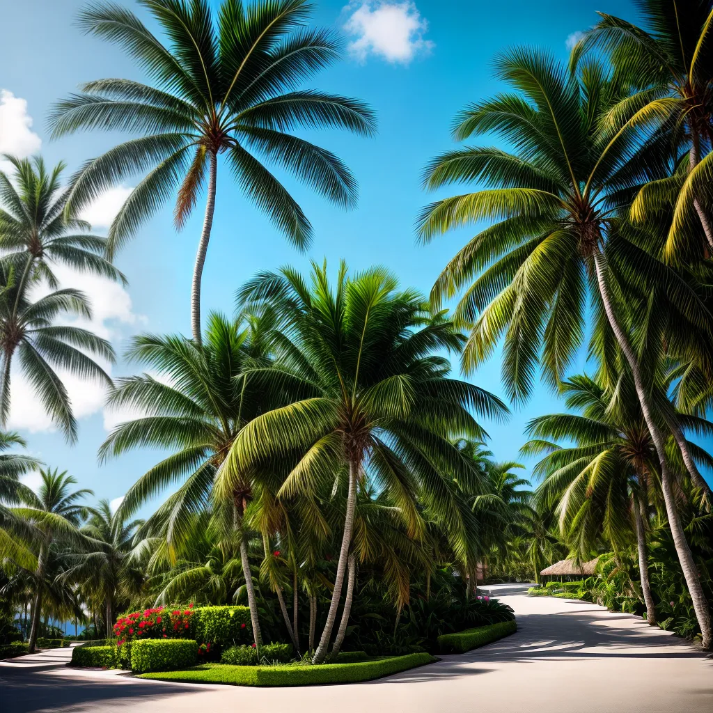 Clima Subtropical nos Sonhos: Descubra o seu Significado 4 Fotos paraiso tropical ceu azul flores palmeiras