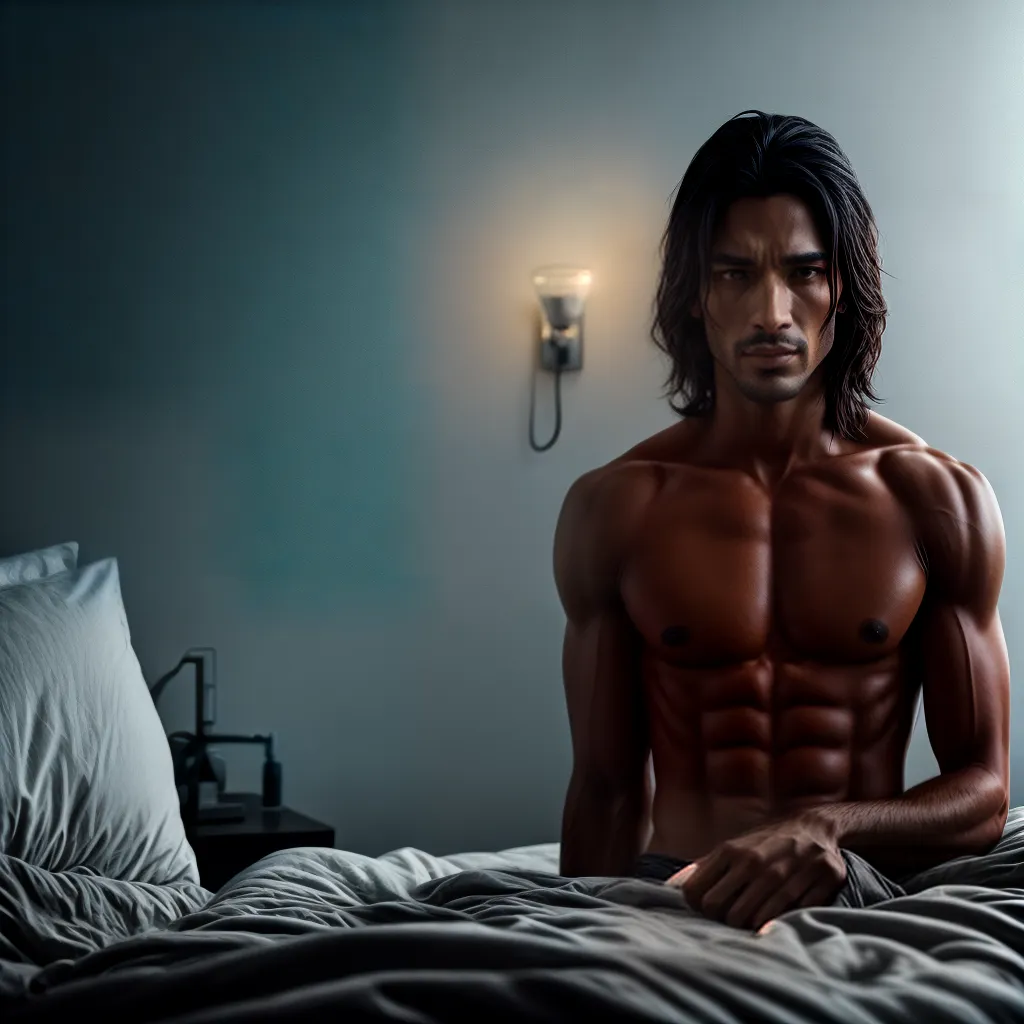 Fotos paralisia sono figura sombria cama