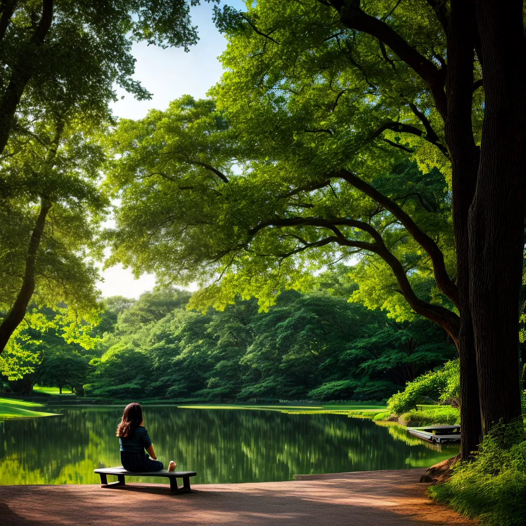 Fotos parque natureza mulher benches paz