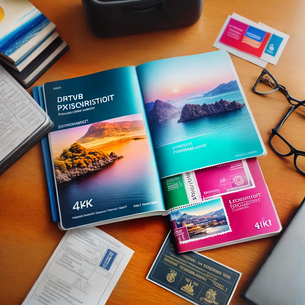 Fotos passaporte carimbos guias mapas viagem
