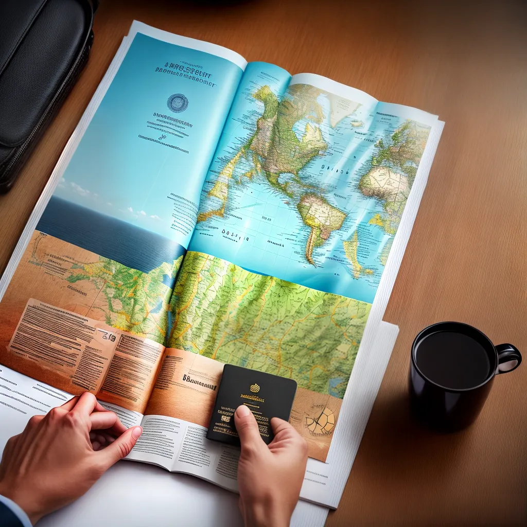 Fotos passaporte dinheiro mapa viagem