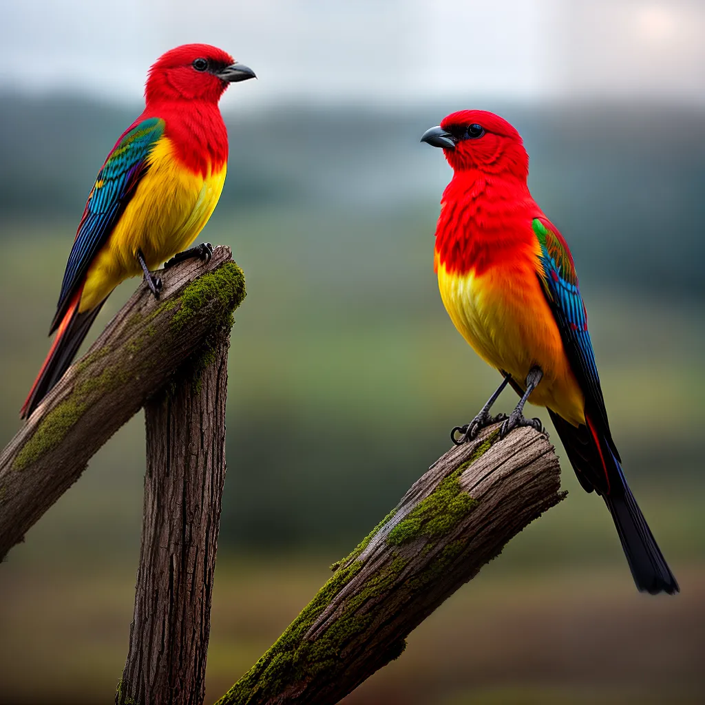 O significado de sonhar com uma ave vermelha e amarela 2 Fotos passaro colorido ceu nuvens