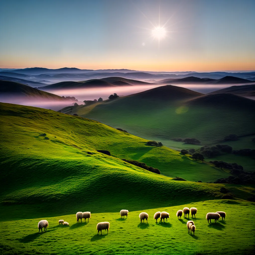 O que Significa Sonhar com Rebanho em Pastoreio? 6 Fotos pasto verde ovelhas pastor por do sol
