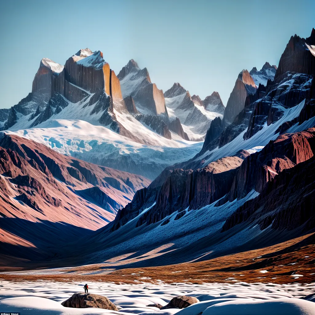 Fotos patagonia montanha solitario trekking aventura