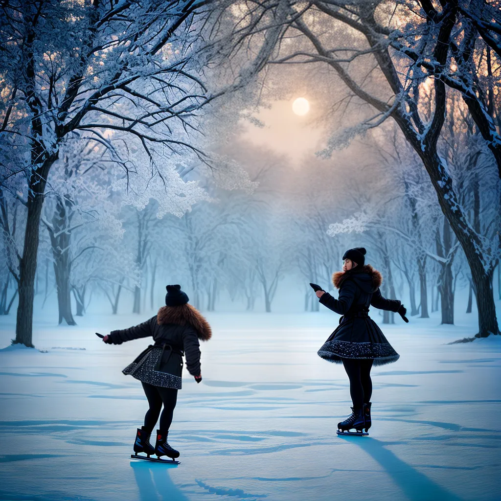 Desvendando mistérios: O que significa sonhar com patinação? 3 Fotos patinacao lago congelado lua cheia