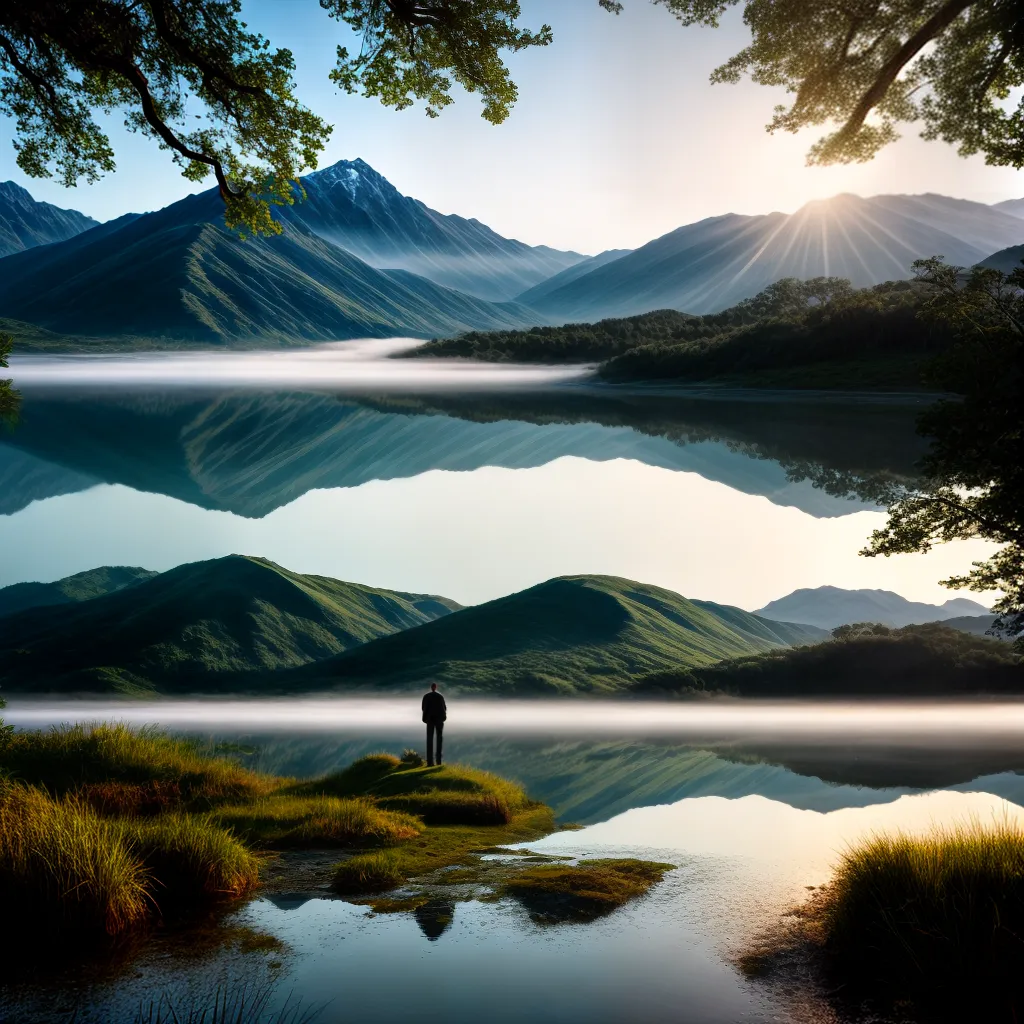 O que significa sonhar com água limpa e cristalina? 2 Fotos paz lago reflexo sol arvore