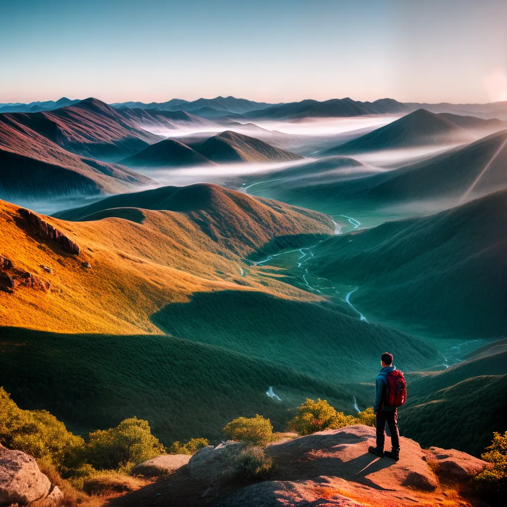 Significado de Sonhar com Salvação e Contemplação da Natureza 2 Fotos paz por do sol montanha