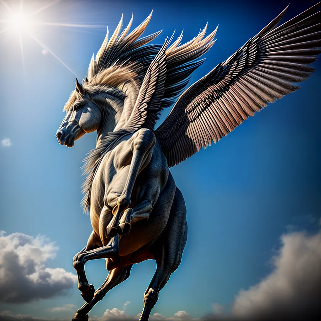 Cavalos alados e unicórnios: a mensagem por trás dos sonhos com animais fantásticos 6 Fotos pegasus voo ceu azul magia