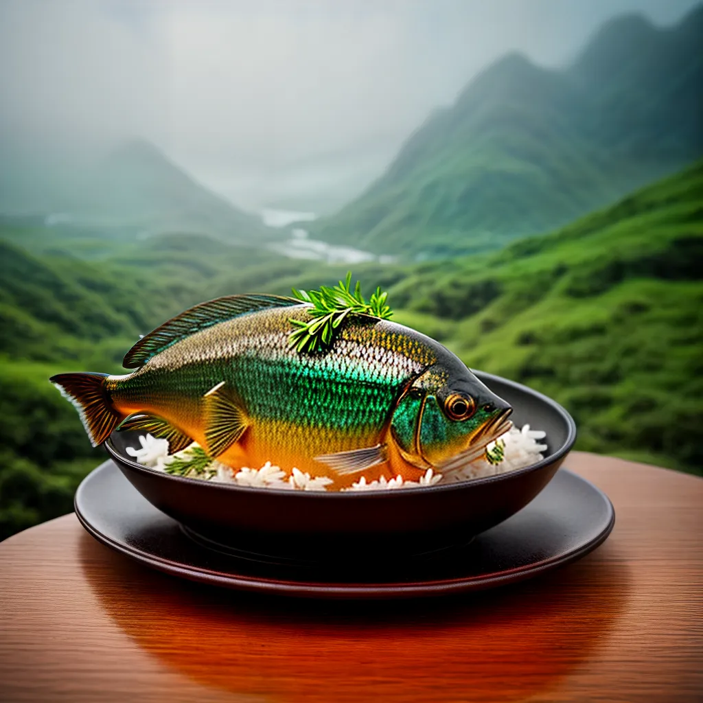 Qual o Significado de Sonhar com Peixes de Água Doce e Pratos à Base de Arroz? 6 Fotos peixe arroz cores herbas
