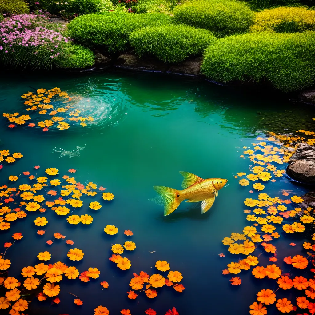 Peixe Dourado em Sonhos: Interpretação 3 Fotos peixe dourado lagoa serenidade flor