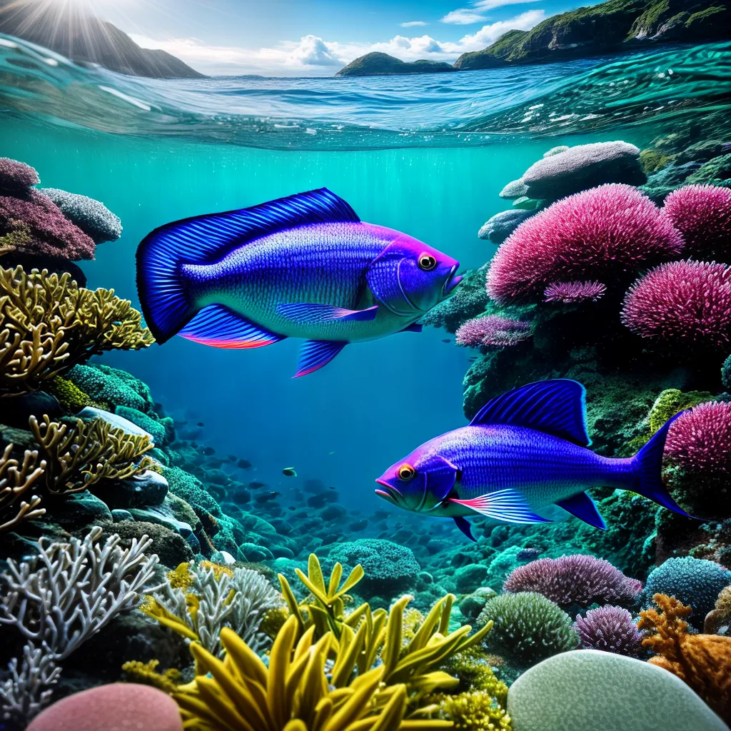 Fotos peixe tamboril agua cristalina serenidade