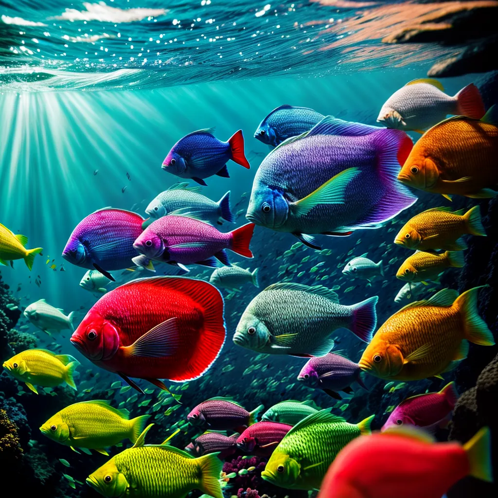 Fotos peixes coloridos mergulho sonho