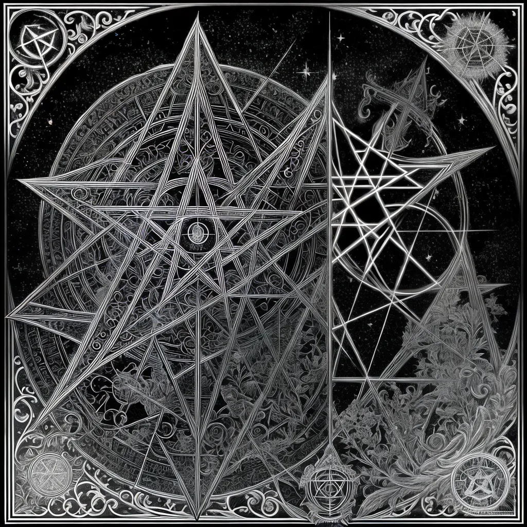 Fotos pentagrama elementos ritual
