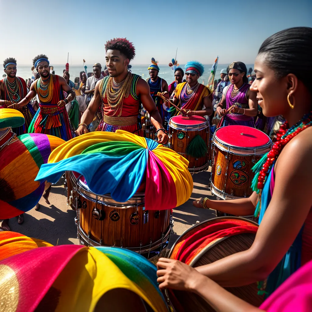 Cerimônia do Subconsciente: Descubra o Significado de Sonhar com Batucada 3 Fotos percussao festa cores cerimonia