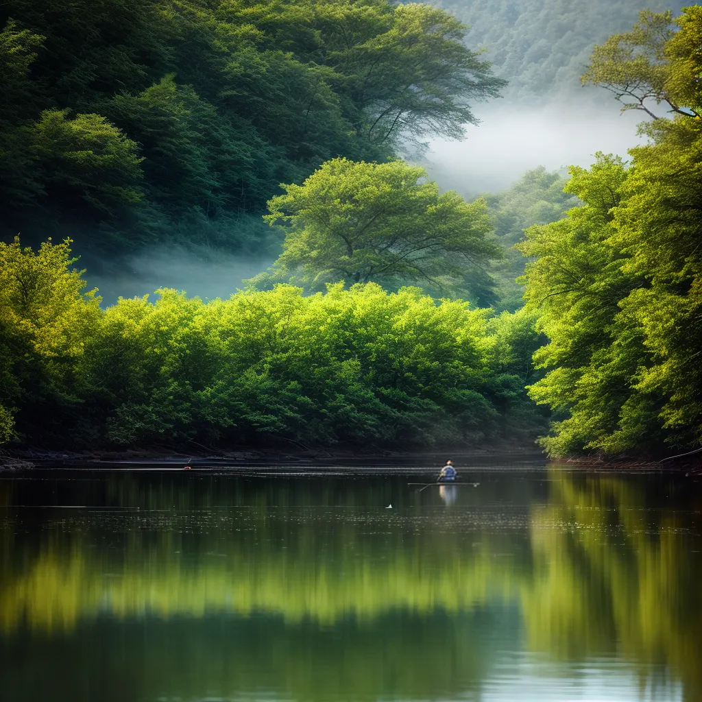 Fotos pescaria lago serenidade natureza