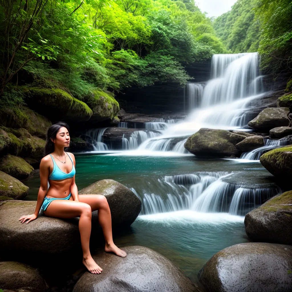 Fotos pessoa cachoeira natureza serenidade