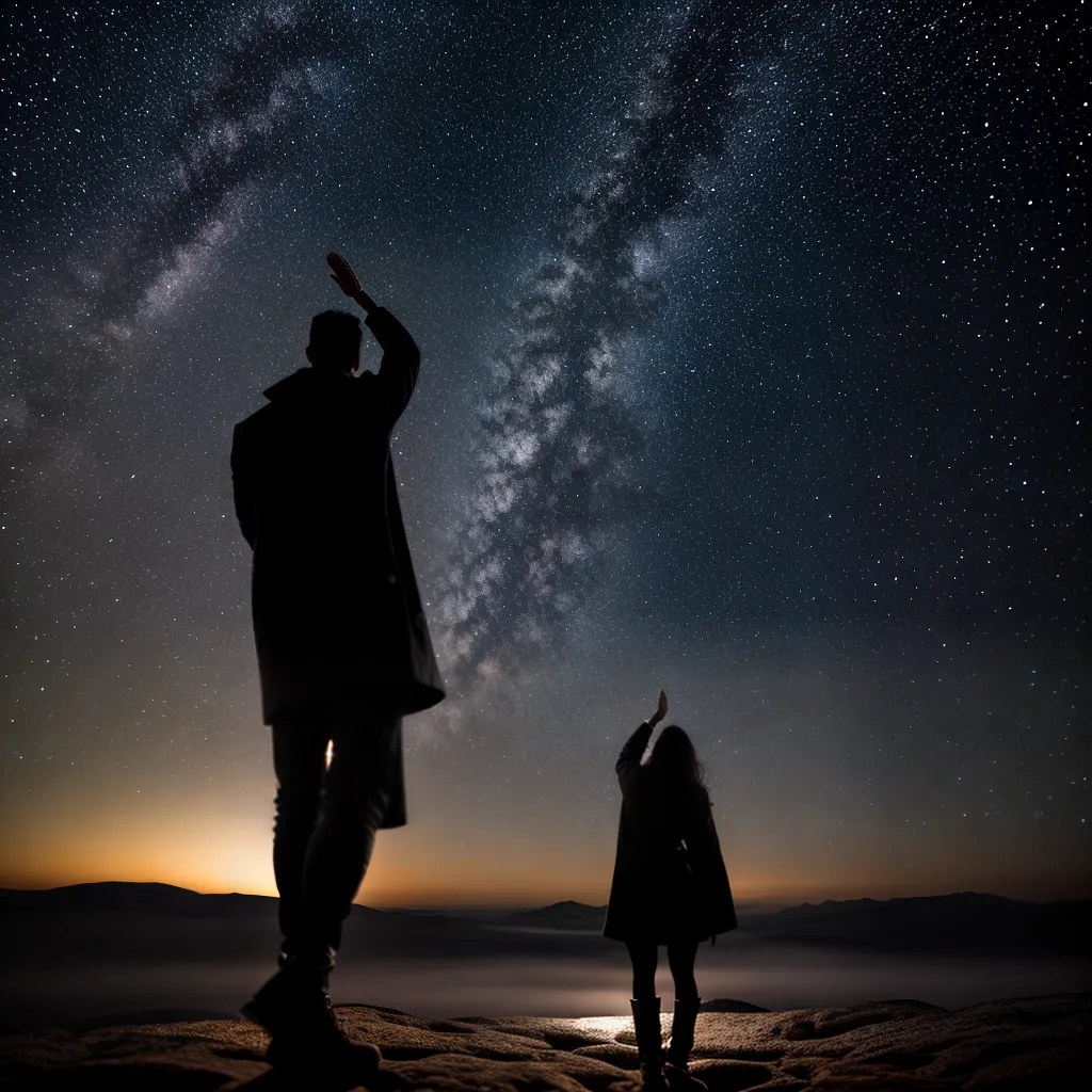 Conexão divina: Entenda o significado de sonhar com a Noite Escura 4 Fotos pessoa ceu estrelado transcendencia