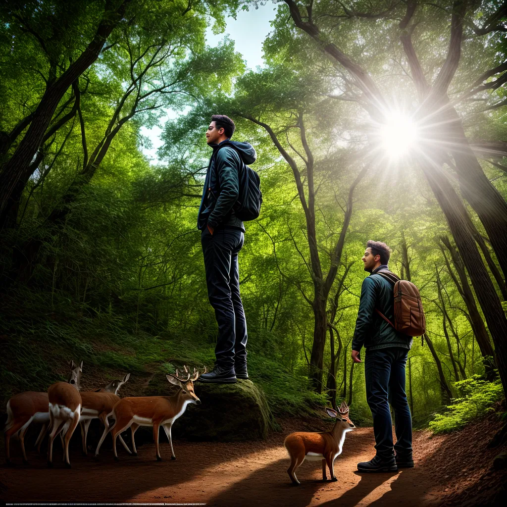 Significado de Sonhar com Animais: Encantamento Maleável - Encontrando as Lições da Natureza 2 Fotos pessoa floresta animais passaros borboletas