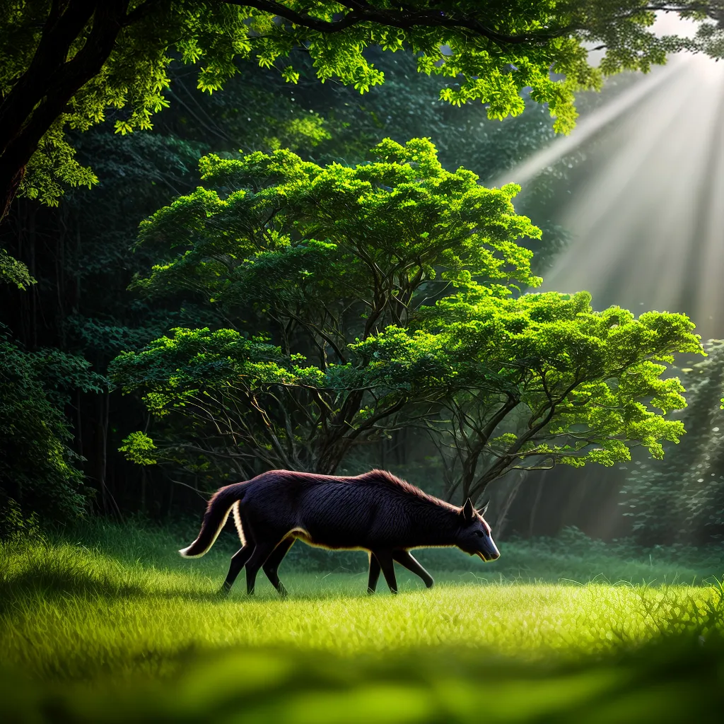 Fotos pessoa floresta raios sol animais