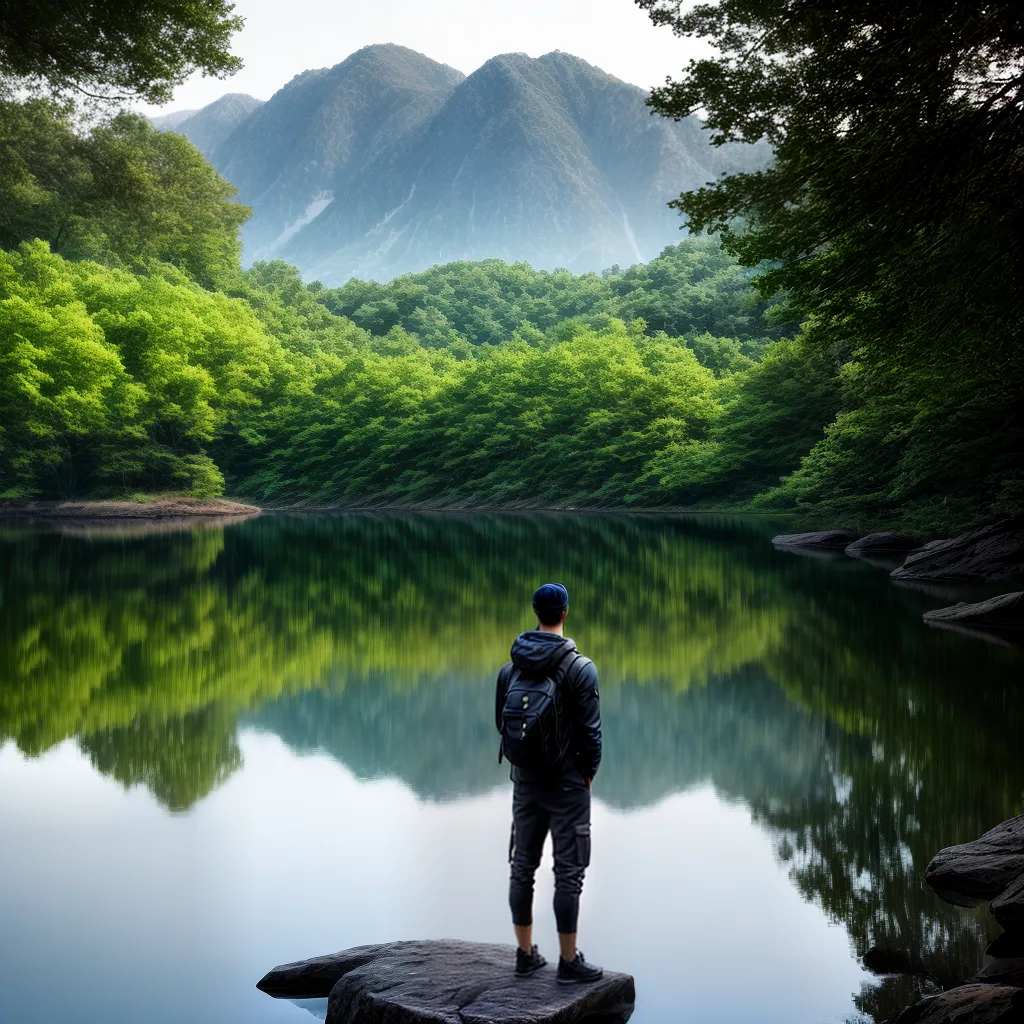 do blog: Desvendando o Significado de Sonhar com Água 6 Fotos pessoa lago ceu arvores reflexo paz