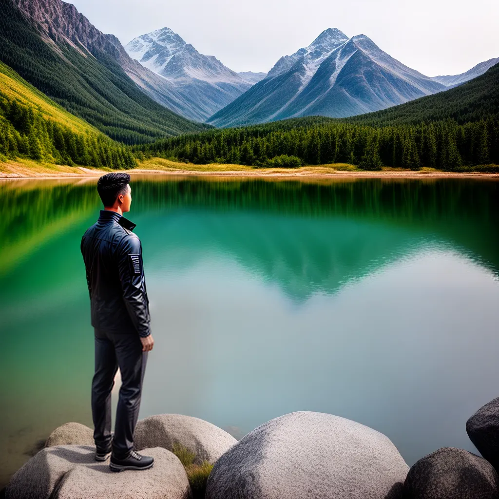 Qual o significado de sonhar com água? 6 Fotos pessoa lago montanhas reflexo contemplativo