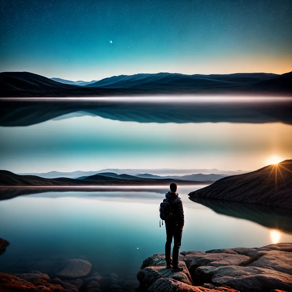 Descida misteriosa revela o significado de sonhar com água 6 Fotos pessoa lago reflexao lua estrelas