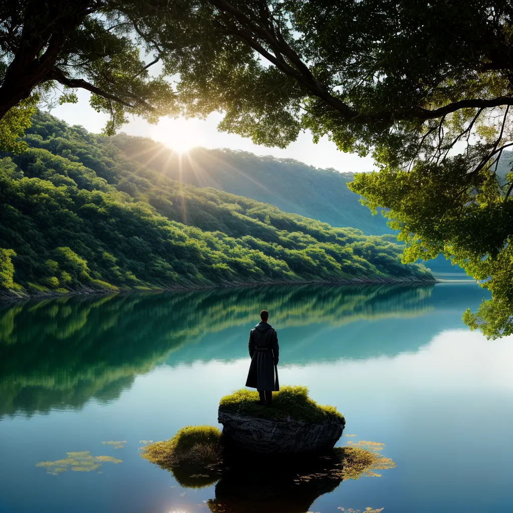 Sonhar com Água: Qual o Significado de um Ambiente Aquático nos Seus Sonhos? 2 Fotos pessoa lago reflexao serenidade introspeccao