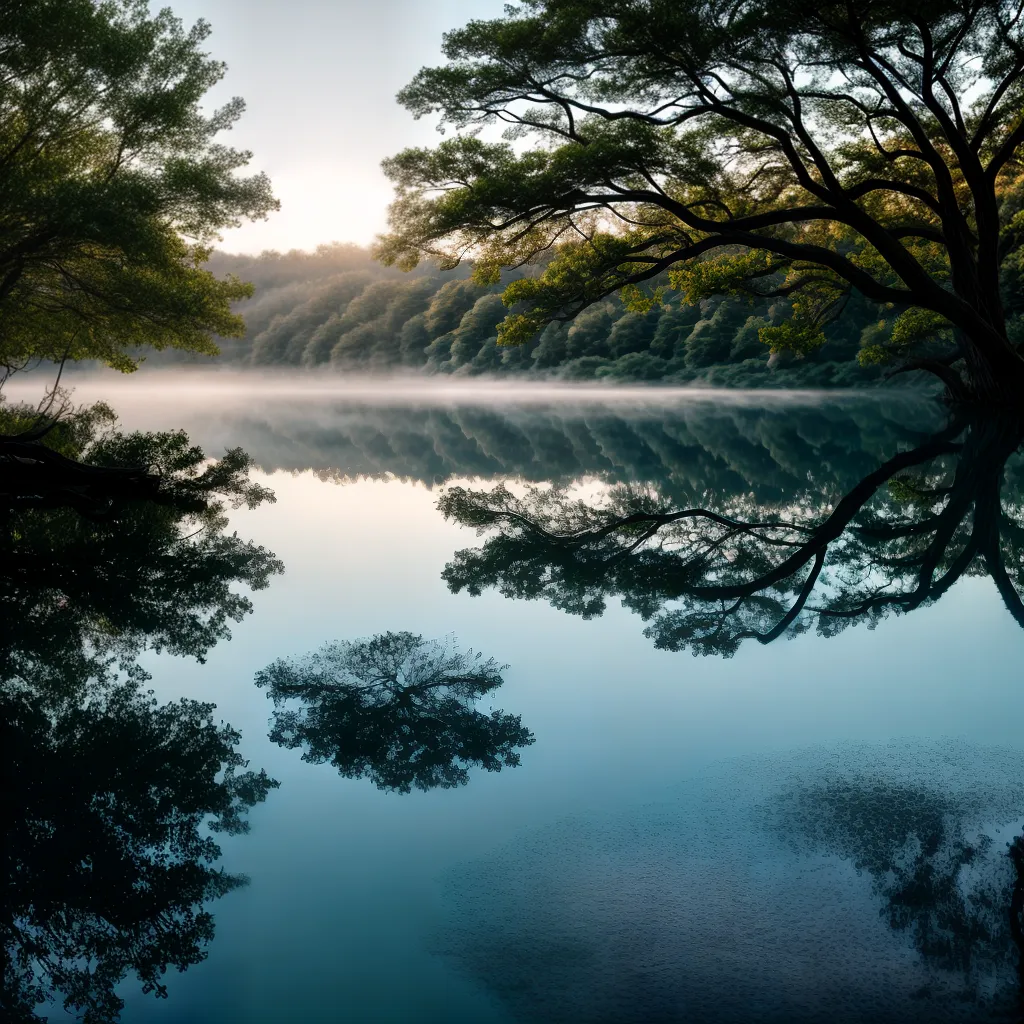A Hidrologia dos Sonhos: O Que Significa Sonhar com Água? 4 Fotos pessoa lagoa reflexao ceu arvores sonho