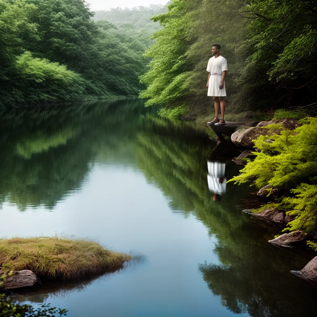 Descubra o que significa sonhar com água 4 Fotos pessoa lagoa reflexao natureza paz
