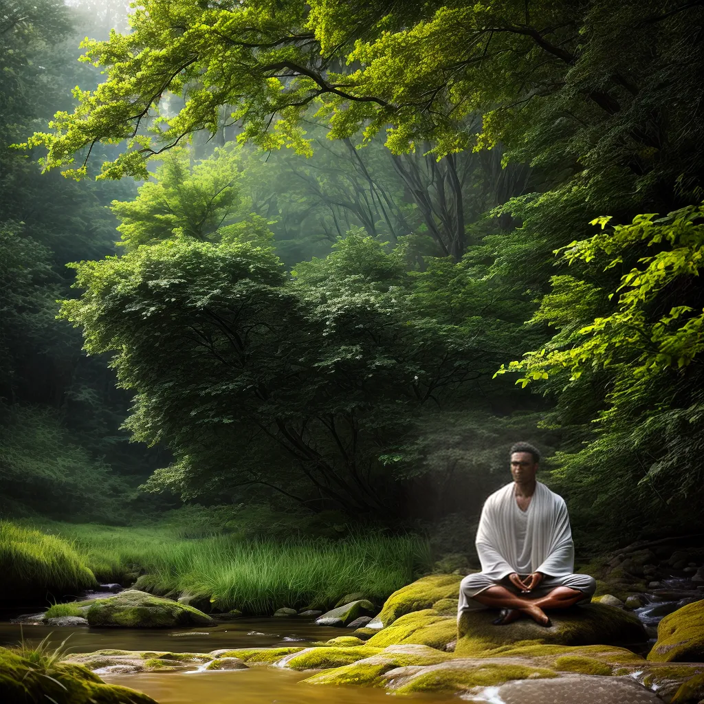 Significado de Sonhar com Desintoxicação e Saúde Mental 3 Fotos pessoa meditando natureza verde