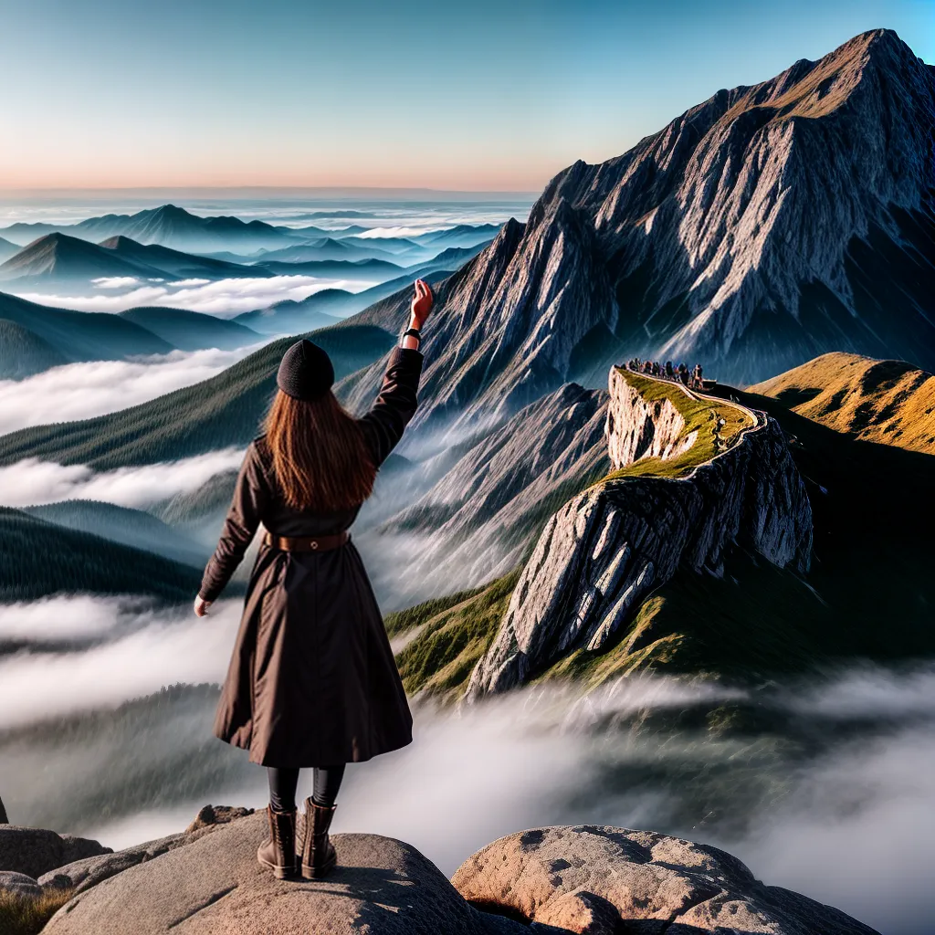 Significado de Sonhar com Montanhas: Conectando a Espiritualidade à Natureza 3 Fotos pessoa montanha por do sol espiritualidade