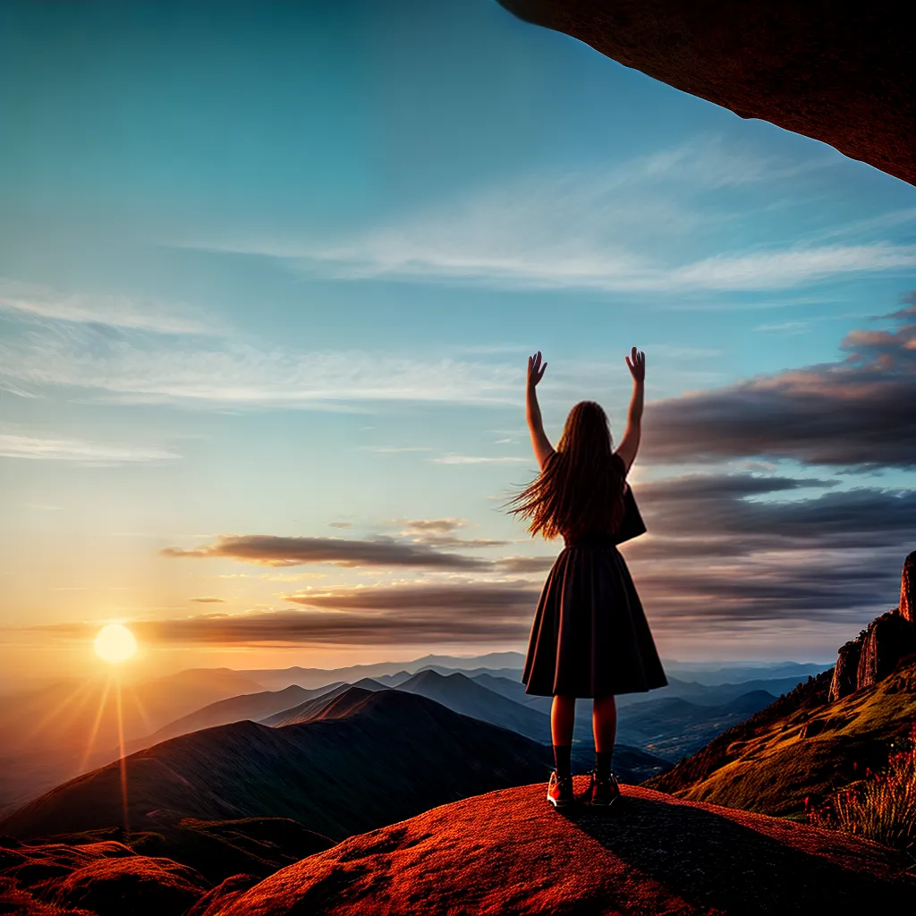 Vivendo o Eu: Descubra o Significado de Você 5 Fotos pessoa montanha por do sol felicidade