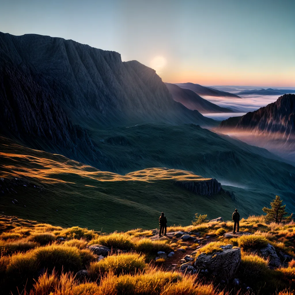 Desvendando a Conexão entre Sonhos e Natureza Selvagem 5 Fotos pessoa montanha por do sol lobos