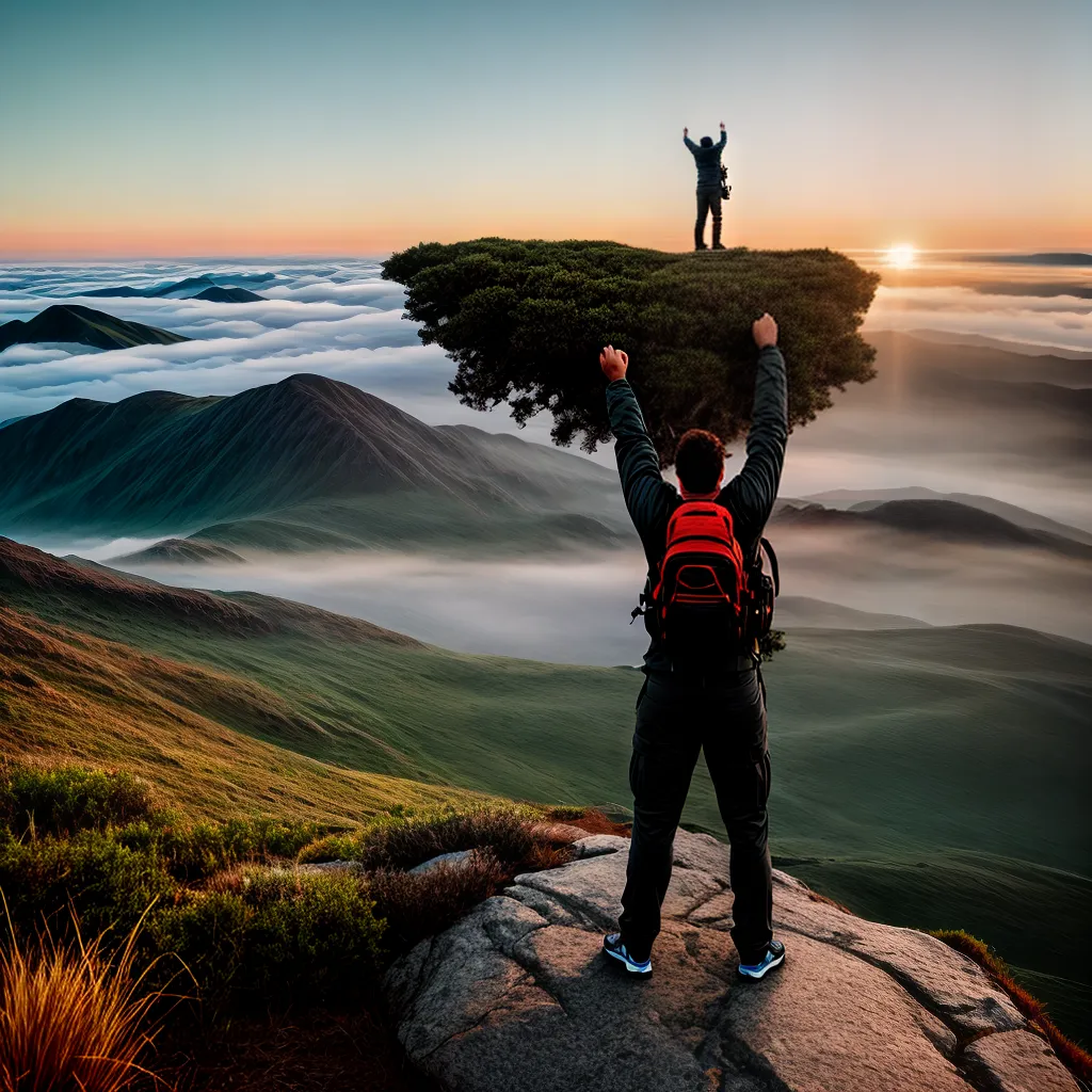 Deslumbrado pelo Sonho: Descubra os Significados mais Profundos. 4 Fotos pessoa montanha por do sol sonho