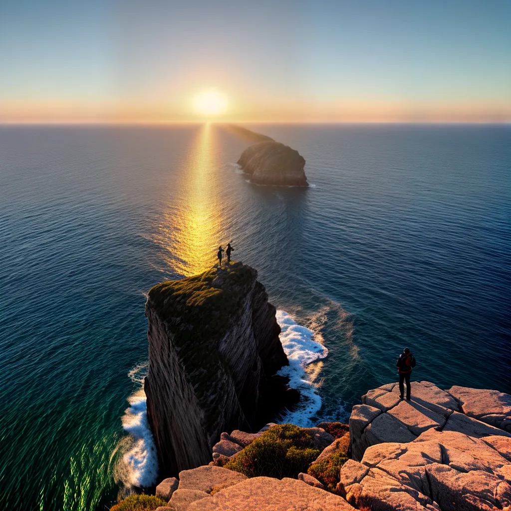 Descubra o Significado de Sonhar com a Praia e Mergulho Alto-mar 3 Fotos pessoa penhasco oceano por do sol mergulho