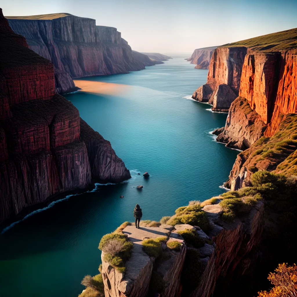 iação de Horizontes: O que Significa Sonhar com Isso? 3 Fotos pessoa por do sol horizonte cliff