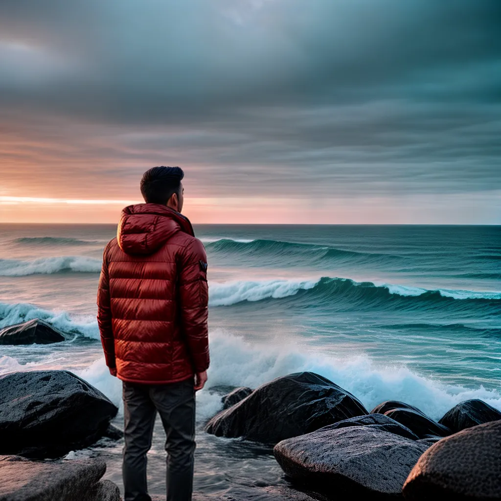 Mistérios Aquáticos: Descubra o que Significa Sonhar com Ondas e Correntezas 3 Fotos pessoa praia por do sol ondas