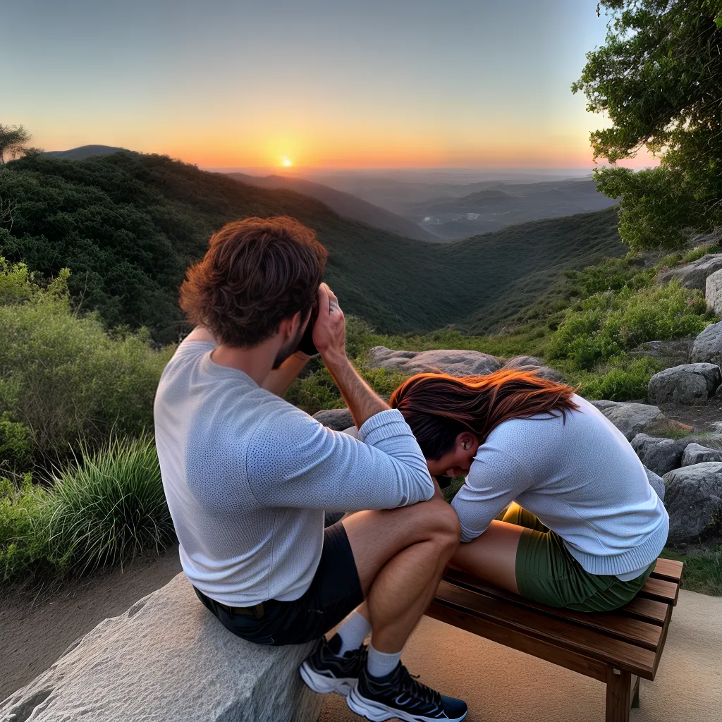 Fotos pessoa triste por do sol esperanca