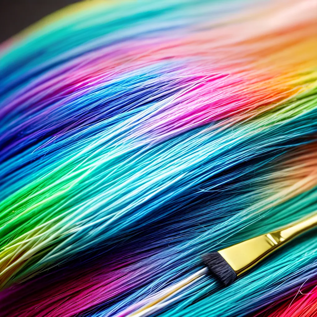 Fotos pincel colorido tela arte nova