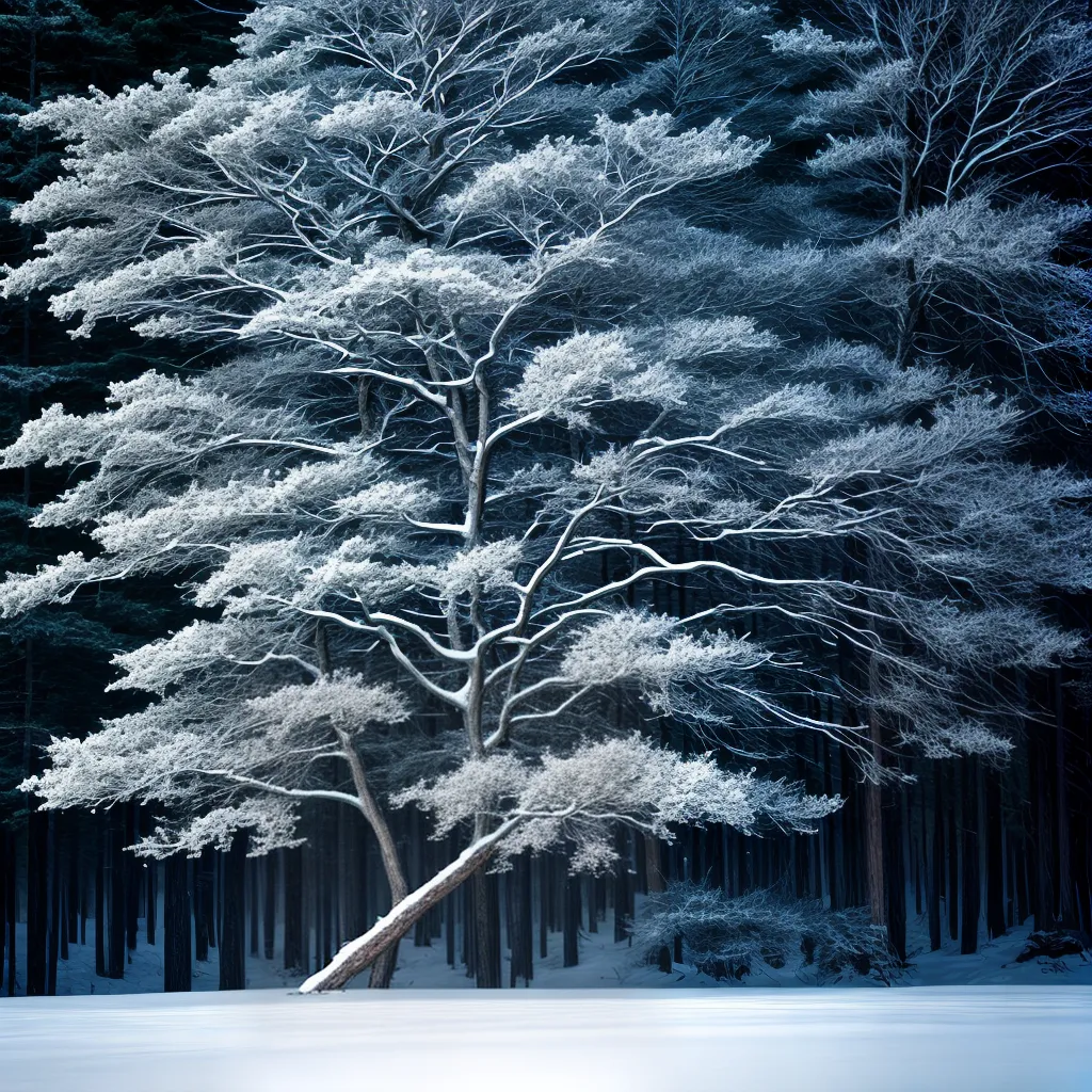 Fotos pinheiro neve luzes floresta determinacao