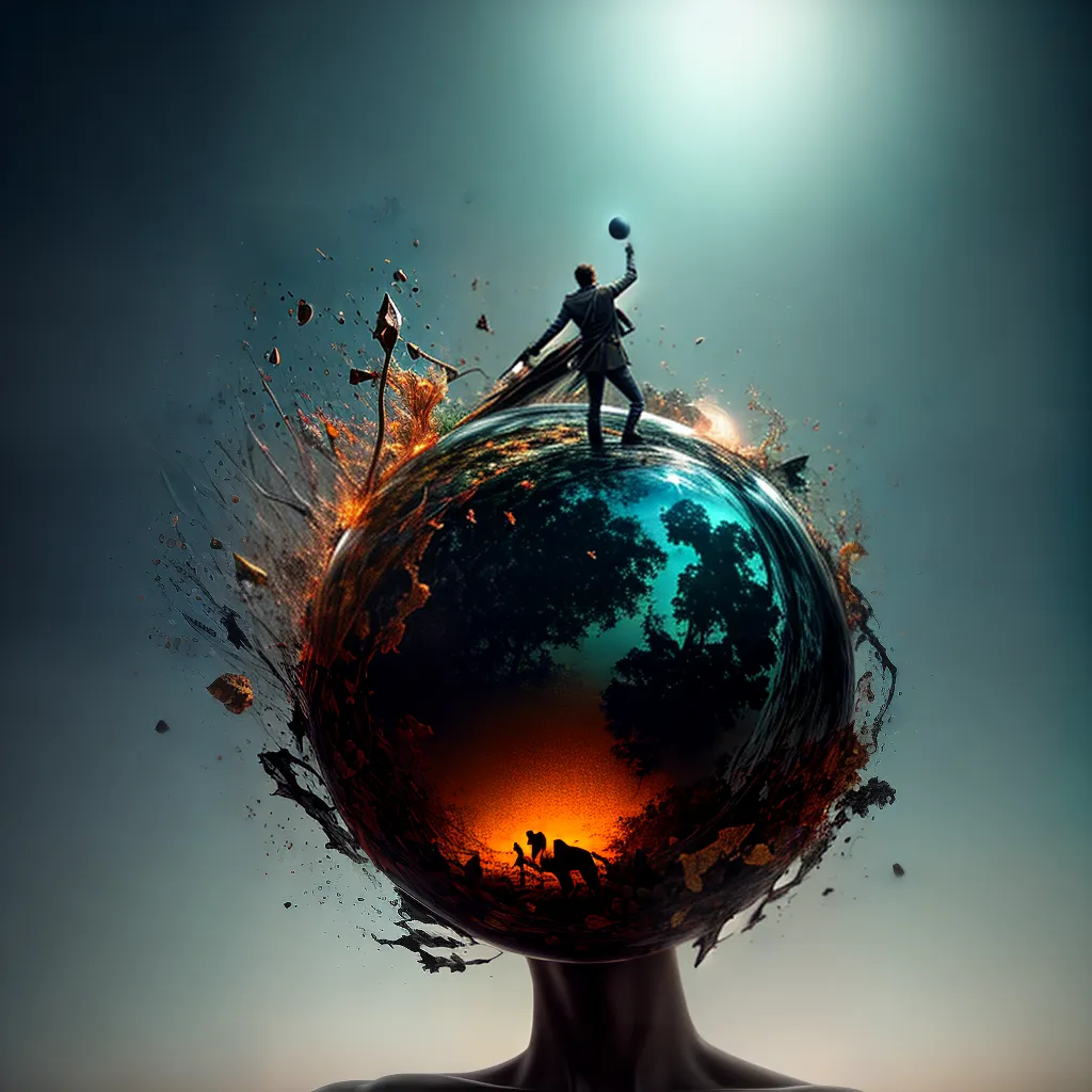 Fotos pintura abstrata mundo onirico misterio