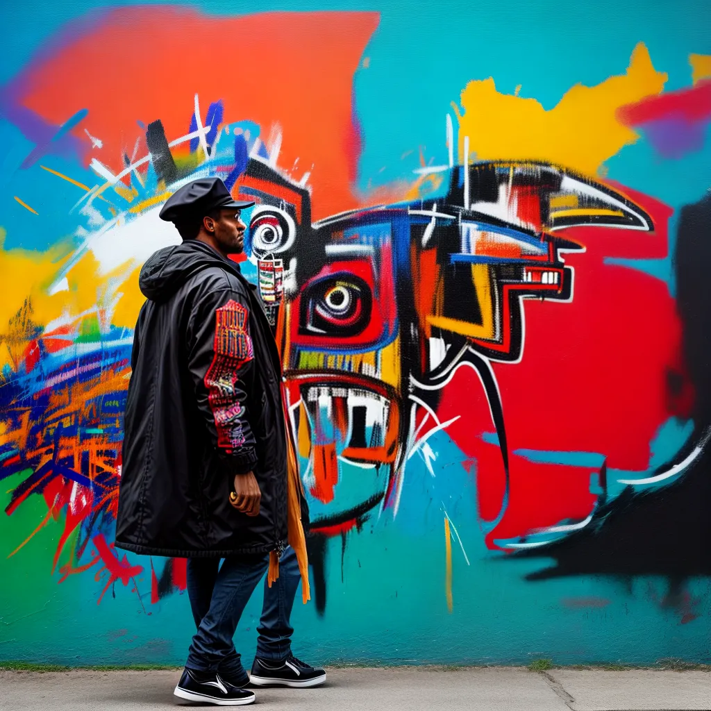 O que Significa Sonhar com Jean-Michel Basquiat? 6 Fotos pintura basquiat retrato cores vibrantes