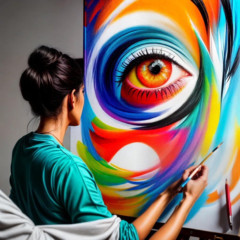 Fotos pintura criativa olhos fechados artes