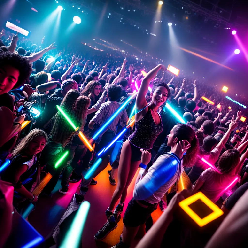 Fotos pista luzes coloridas danca liberdade
