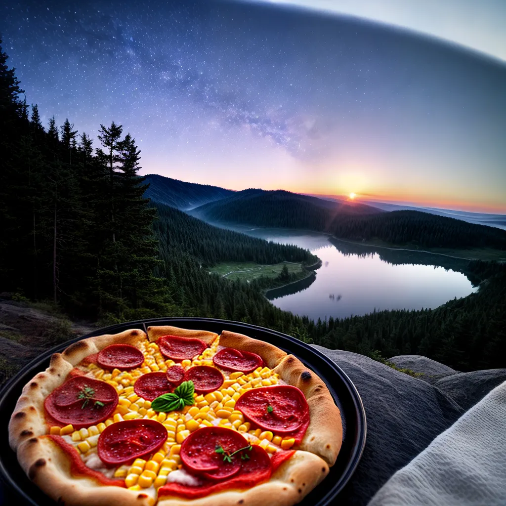 Sonhos e Comida: O que significa sonhar com Pizza, Milho Verde e Picles? 2 Fotos pizza colorida ceu estrelado