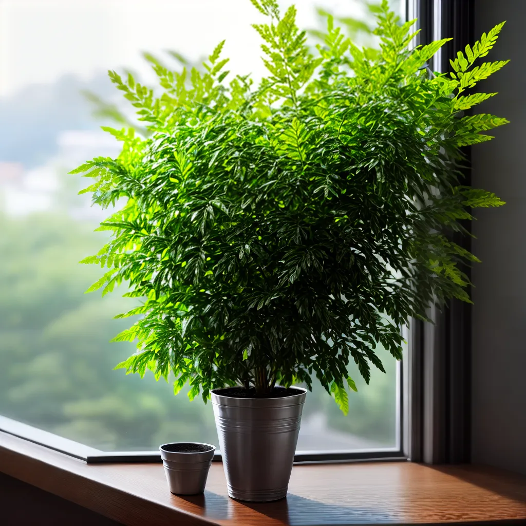 Fotos planta folhas delicadas sol janela