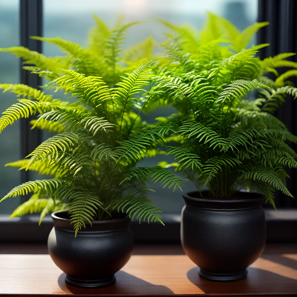 Fotos planta janela fern verde ceramica