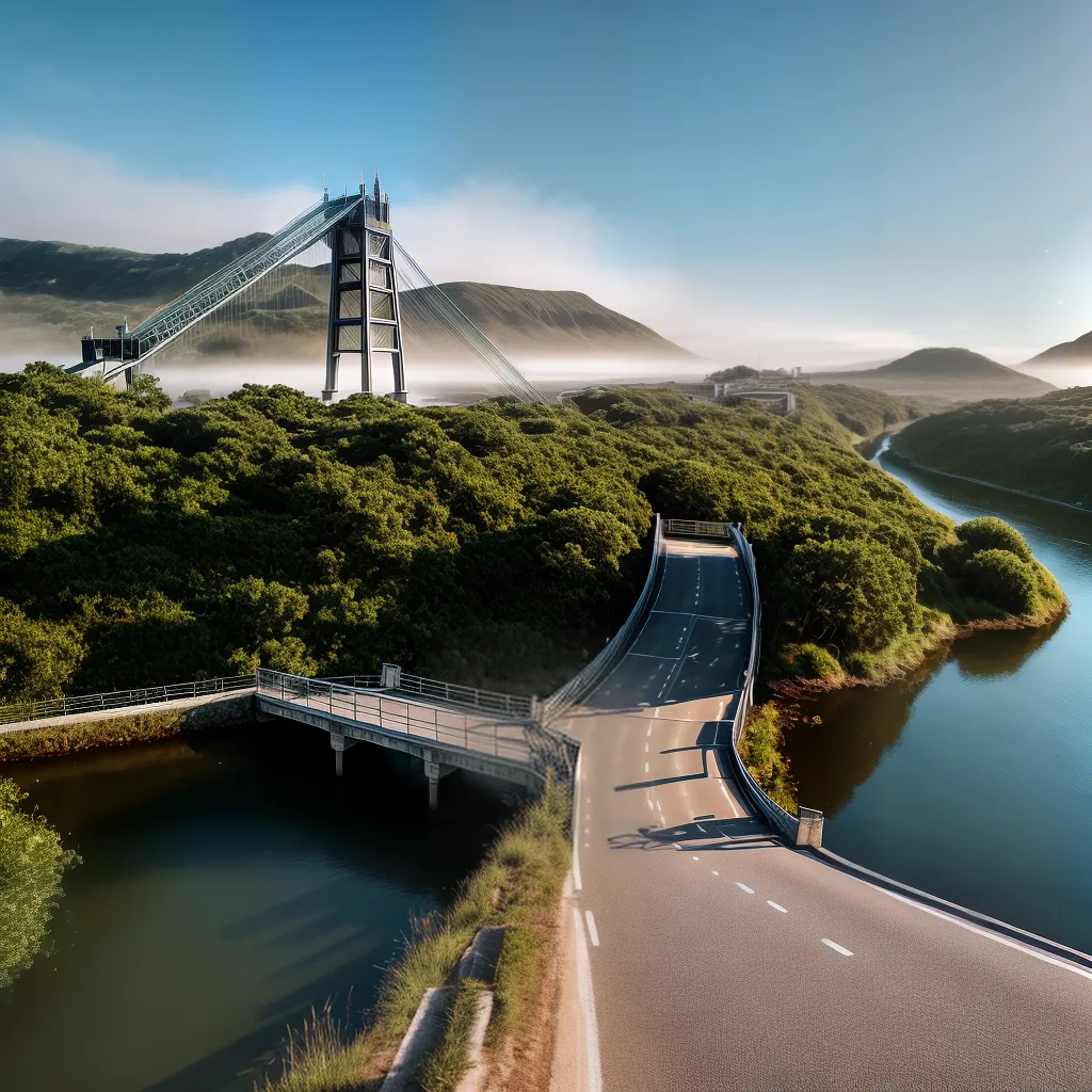 Fotos ponte transicao sinais direcao