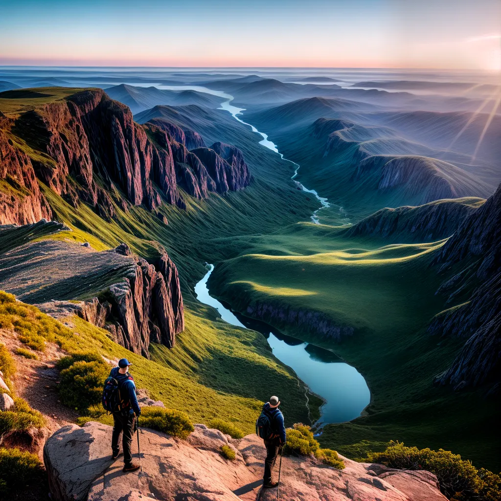 Mirantes surpreendentes: descubra o significado de sonhar com exploração de novos horizontes 3 Fotos pordosol montanha horizonte aventura 1