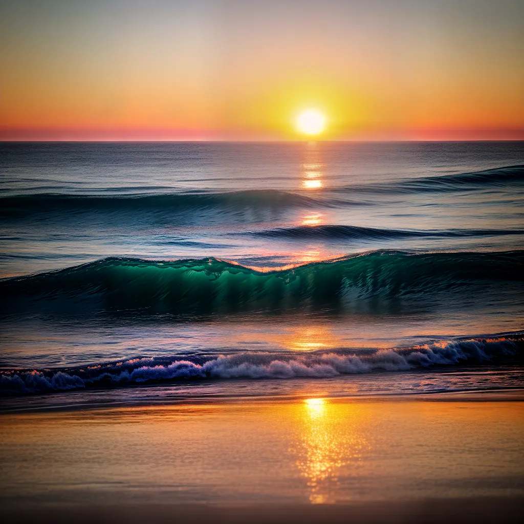 Fotos pordosol oceano onda tranquilidade